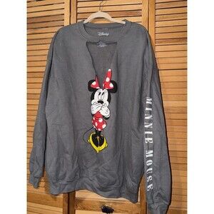 Women's Plus Minnie Mouse Cutout Sweatshirt 2X